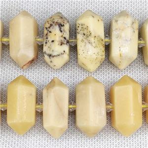Yellow Jade Bullet Beads, approx 12-30mm [GB15485]