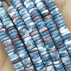 Rainforest Stone Heishi Beads Blue, approx 4mm [GB15497]
