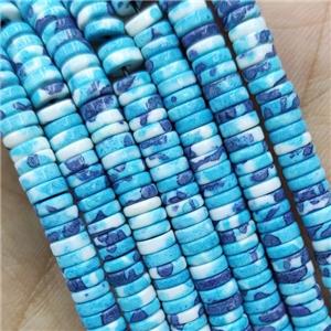Rainforest Stone Heishi Beads Blue, approx 4mm [GB15499]