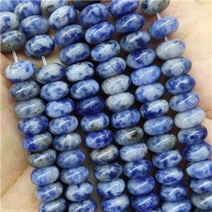 Blue Dalmatian Jasper Rondelle Beads Smooth, approx 5x8mm [GB15502-5X8MM]