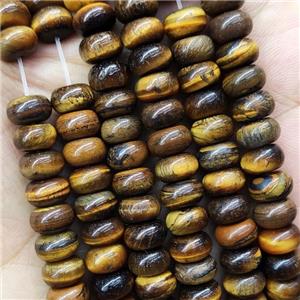 Tiger Eye Stone Rondelle Beads Smooth, approx 4x6mm [GB15512]