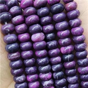 Purple Crazy Agate Rondelle Beads Dye, approx 5x8mm [GB15515-5X8MM]