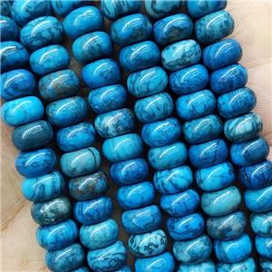 Blue Crazy Agate Rondelle Beads Dye, approx 4x6mm [GB15516]