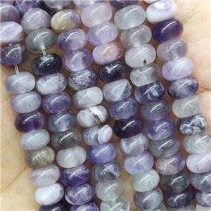 Dogtooth Amethyst Rondelle Beads Smooth, approx 5x8mm [GB15534-5X8MM]