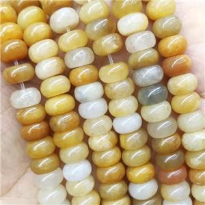 Yellow Jade Rondelle Beads, approx 4x6mm [GB15536]