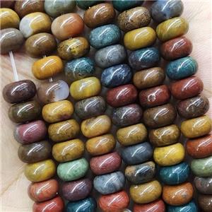 Ocean Agate Rondelle Beads Smooth Multicolor, approx 4x6mm [GB15538]
