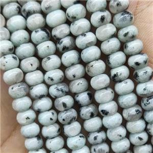 Natural Kiwi Jasper Beads Smooth Rondelle, approx 4x6mm [GB15543]