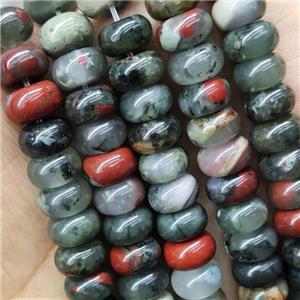 African Bloodstone Beads Rondelle, approx 6x10mm [GB15546-6X10MM]