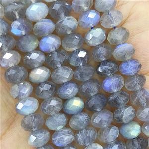 Labradorite Beads Faceted Rondelle AAA-Grade, approx 4x6mm [GB15554-4X6MM]