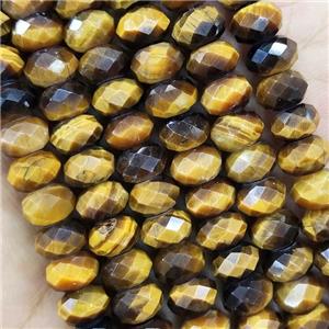 Natural Tiger Eye Stone Beads Faceted Rondelle, approx 5x8mm [GB15559-5X8MM]