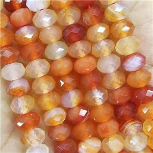 Red Striped Agate Beads Faceted Rondelle, approx 4x6mm [GB15560-4X6MM]