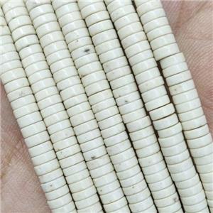 Beige Oxidative Agate Heishi Beads, approx 4mm [GB15584]