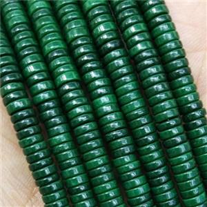 DarkGreen Oxidative Agate Heishi Beads, approx 4mm [GB15589]