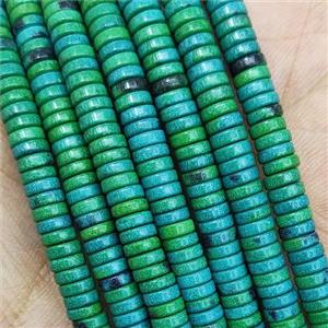 Greenblue Oxidative Agate Heishi Beads, approx 4mm [GB15591]