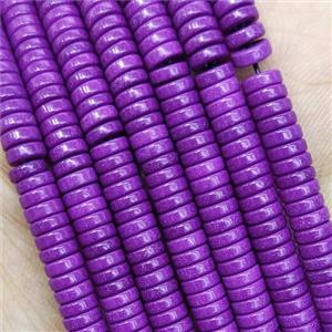 Purple Oxidative Agate Heishi Beads, approx 4mm [GB15594]