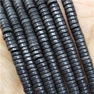 Darkgray Oxidative Agate Heishi Spacer Beads, approx 4mm [GB15599]