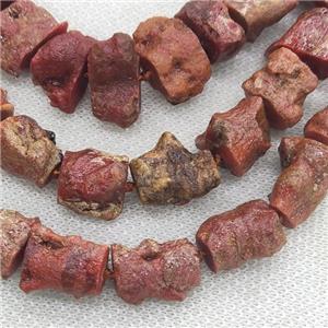 Natural Coral Beads Red Freeform, approx 10-15mm [GB15624]