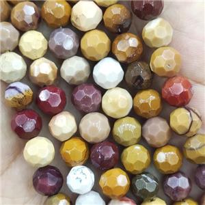 Multicolor Mookaite Beads Faceted Round, approx 8mm dia [GB15631-8MM]