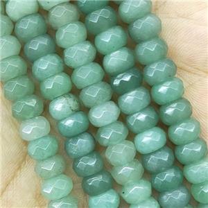 Green Aventurine Beads Faceted Rondelle, approx 4x6mm [GB15644-4X6MM]