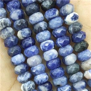 Blue Sodalite Beads Faceted Rondelle, approx 4x6mm [GB15646-4X6MM]