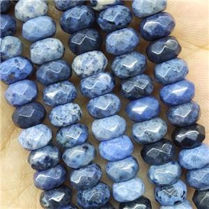 Blue Dumortierite Beads Faceted Rondelle, approx 4x6mm [GB15647-4X6MM]