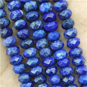Blue Lapis Lazuli Beads Faceted Rondelle Dye, approx 5x8mm [GB15648-5X8MM]