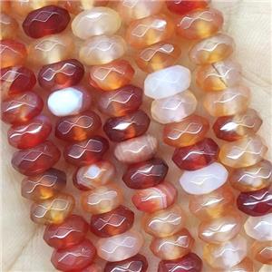 Natural Carnelian Agate Beads Faceted Rondelle, approx 5x8mm [GB15657-5X8MM]