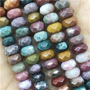 Natural Ocean Agate Beads Faceted Rondelle, approx 5x8mm [GB15658-5X8MM]