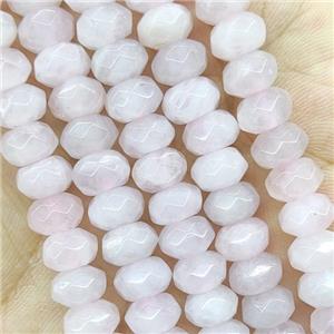 Rose Quartz Beads Faceted Rondelle, approx 4x6mm [GB15661-4X6MM]