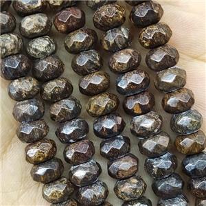 Bronzite Beads Faceted Rondelle, approx 5x8mm [GB15662-5X8MM]