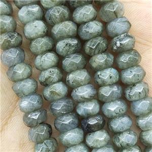 Natural Labradorite Beads Faceted Rondelle, approx 6x10mm [GB15666-6X10MM]