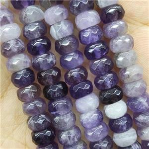 Purple Amethyst Beads Faceted Rondelle, approx 5x8mm [GB15670-5X8MM]