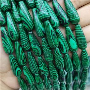 Green Synthetic Turquoise Beads Teardrop, approx 10-30mm, 13pcs per st [GB15692]