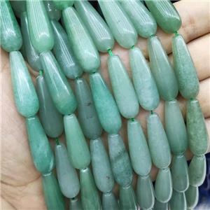 Green Aventurine Teardrop Beads, approx 10-30mm, 13pcs per st [GB15700]