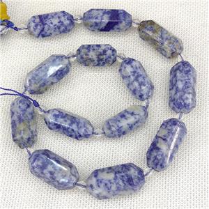 Blue Dalmatian Jasper Beads Prism, approx 13-27mm, 12pcs per st [GB15721]