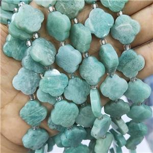 Green Amazonite Clover Beads, approx 17mm, 19pcs per st [GB15738]