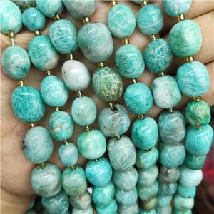Green Amazonite Beads Nugget Freeform Polished, approx 10-15mm [GB15756]
