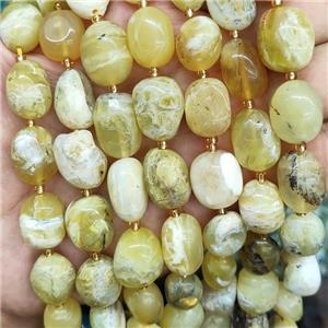 Yellow Opal Nugget Beads Freeform Polished, approx 10-15mm [GB15761]