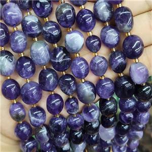Purple Amethyst Nugget Beads Freeform Polished, approx 10-15mm [GB15763]