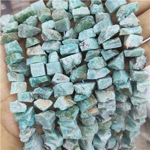 Green Amazonite Nugget Beads Freeform Rough, approx 10-18mm [GB15807]