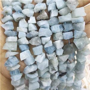 Blue Aquamarine Nugget Beads Freeform Rough, approx 10-18mm [GB15808]