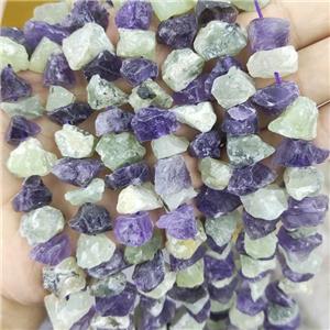 Amethyst And Lemon Quartz Nugget Beads Freeform Rough, approx 10-18mm [GB15817]