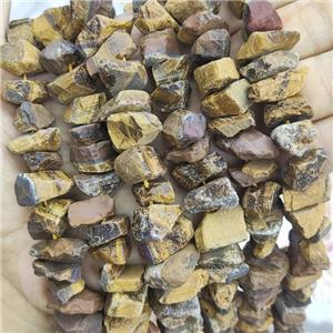 Natural Tiger Eye Nugget Beads Freeform Rough, approx 10-18mm [GB15819]