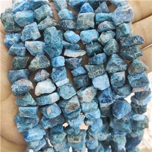 Blue Apatite Nugget Beads Freeform Rough, approx 10-18mm [GB15824]