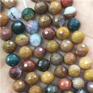 Ocean Agate Beads Multicolor Faceted Round, approx 6mm dia [GB15827-6MM]