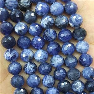 Blue Sodalite Beads Faceted Round, approx 8mm dia [GB15841-8MM]