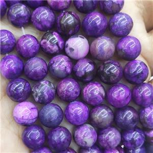 Round Sugilite Beads Dye Purple Smooth, approx 10mm dia [GB15855]