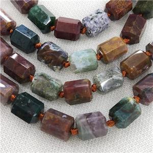 Natural Ocean Agate Column Beads Faceted, approx 12-16mm [GB15870]