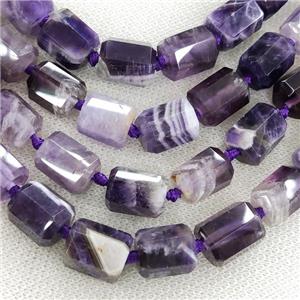 Purple Dogtooth Amethyst Column Beads Faceted, approx 12-16mm [GB15873]