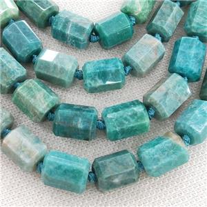 Green Amazonite Column Beads Faceted, approx 12-16mm [GB15875]